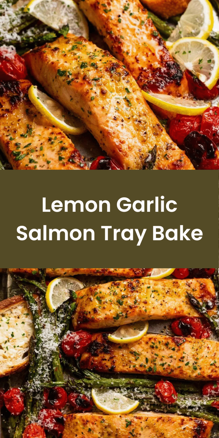 Lemon Garlic Salmon Tray Bake